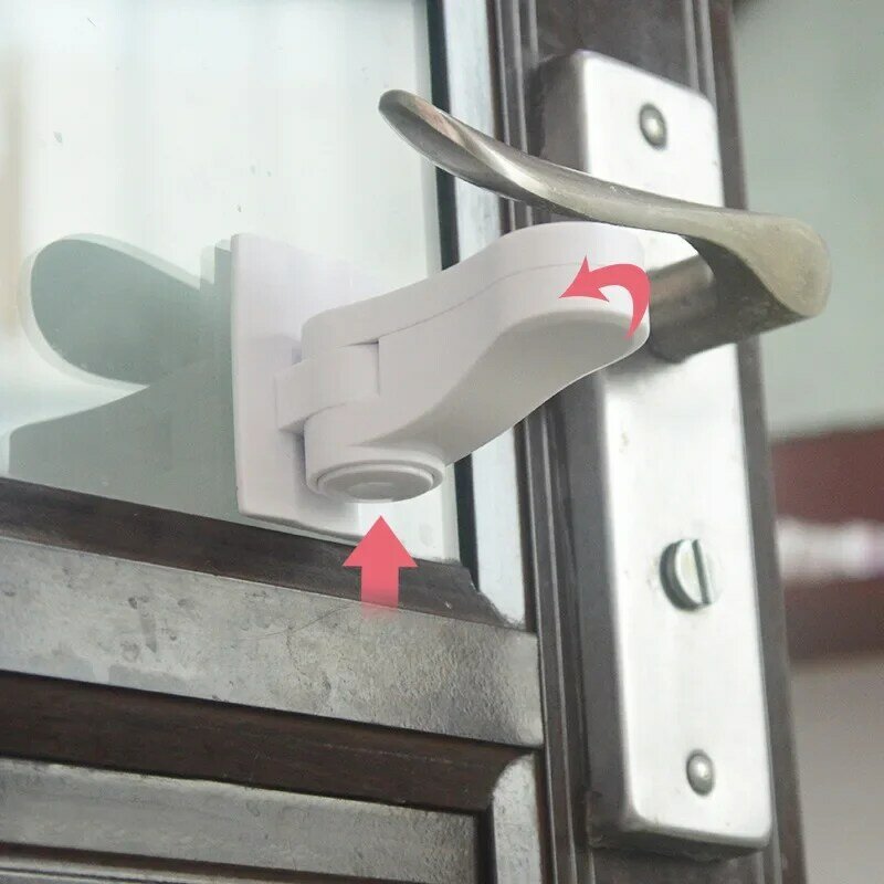 ใหม่ประตูล็อคความปลอดภัยเด็กเด็กความปลอดภัยป้องกันมือเปิดประตูล็อคสำหรับตู้เฟอร์นิเจอร์เด็กประตู Lever Lock