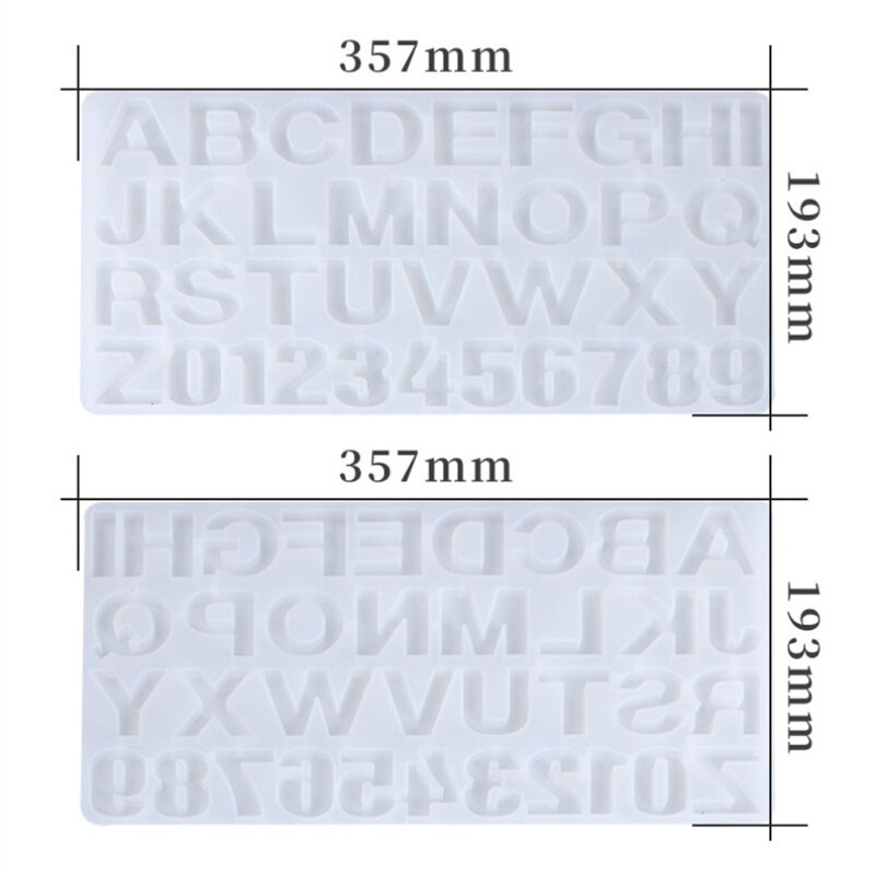 Kristall Epoxidharz Form Alphabet Buchstaben Nummer Anhänger Guss Silikon Handwerk