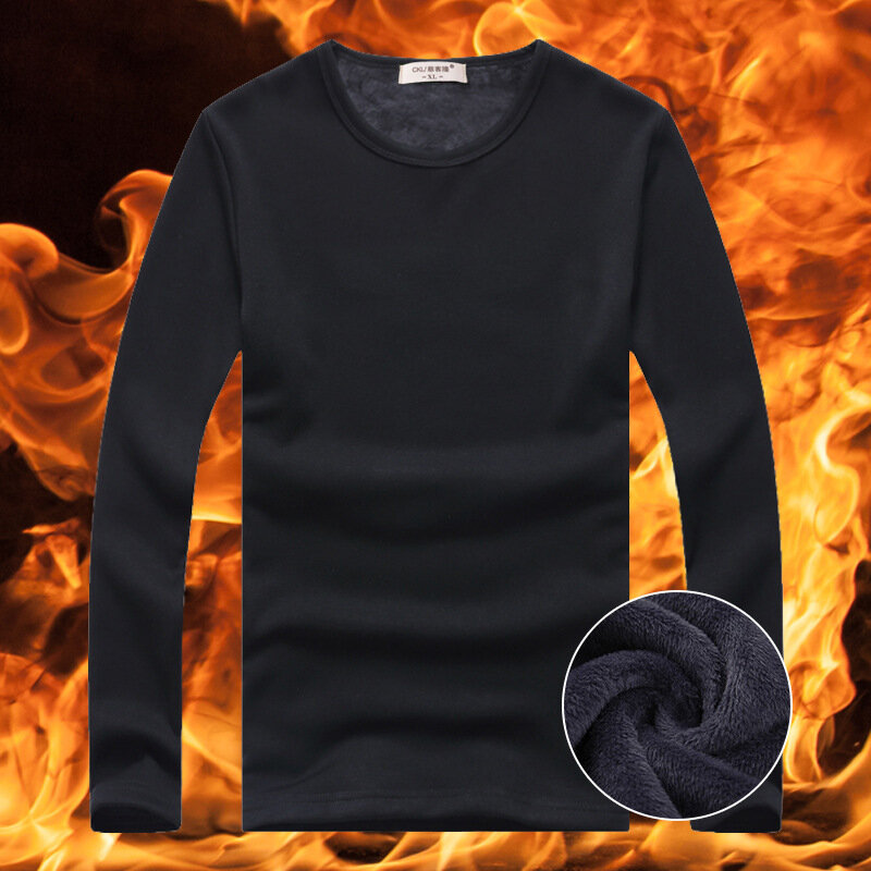 メンズ長袖サーマルシャツ,高品質の暖かくて柔らかいベルベットのカジュアルスポーツシャツ,黒,スリムフィット,5xl,秋冬,2021
