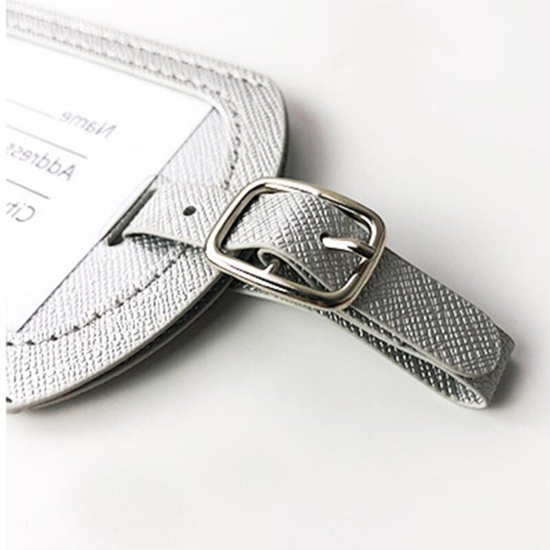 PU Leather Luggage Tags Suitcase Tag for Wedding Couples Bridal Identification