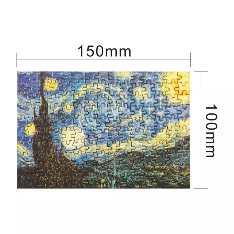 150PCS Mini Test Tube Jigsaw Puzzles Decompression Toy Van Gogh Oil Painting Puzzle for Aldult Family Game Educational Toys