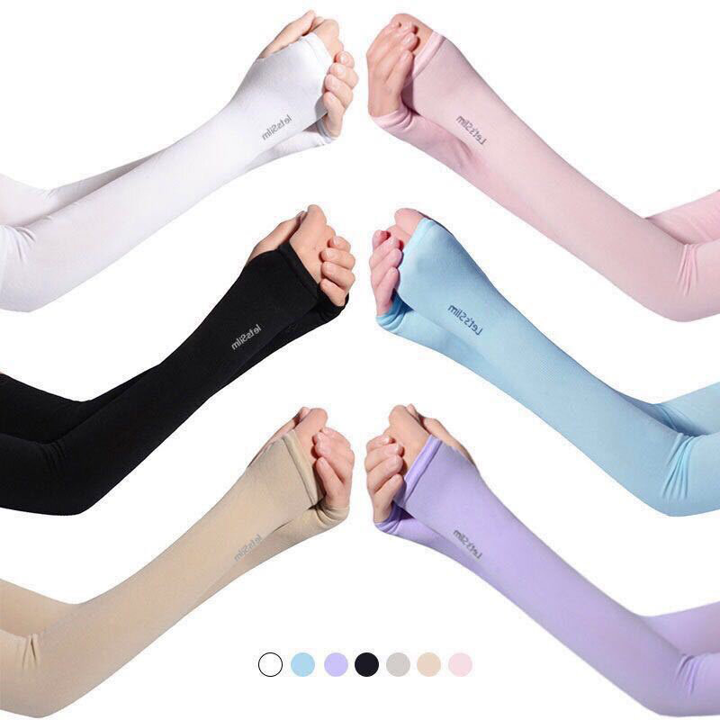 1Pair Summer Unisex Arm Sleeves Women Sports Sleeves Sun Protection Gloves Cycing Sleeves
