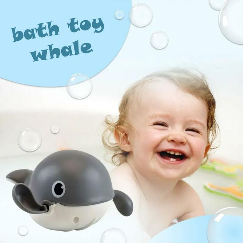 Animal dos desenhos animados Floating Swimming Bath Toy para crianças, Banheiro Water Play Toy, Baby Bath Pool Toy, Chain Whale Gift, Clockwork, Novidade
