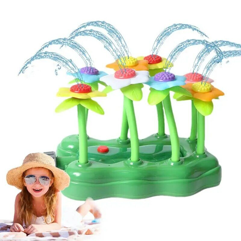 Rotasi bentuk bunga bunga watersprinkler halaman belakang mainan air taman rumput musim panas halaman kartun percikan Sprinkler mainan mandi bayi untuk anak-anak