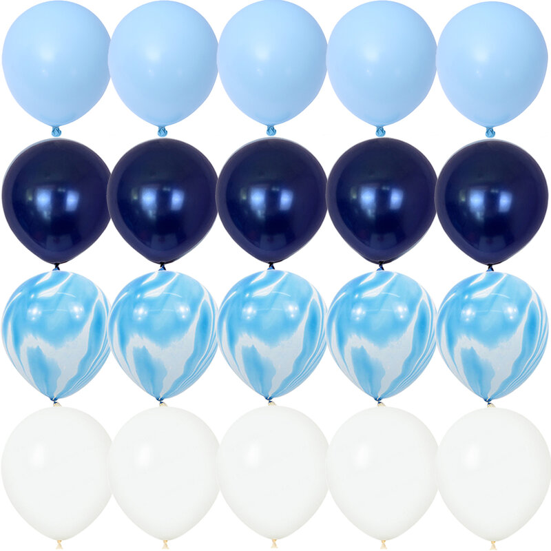 20 Stuks Agaat Blauwe Donkere Matte Ballonnen Geslacht Onthullen Bruiloft Valentijnsdag Babyshower Verjaardag Globos Feestdecoraties