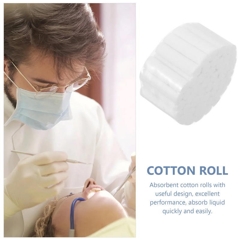 Rollo de algodón médico absorbente para adultos, rollos de algodón desechable para Dentalss, 250 piezas