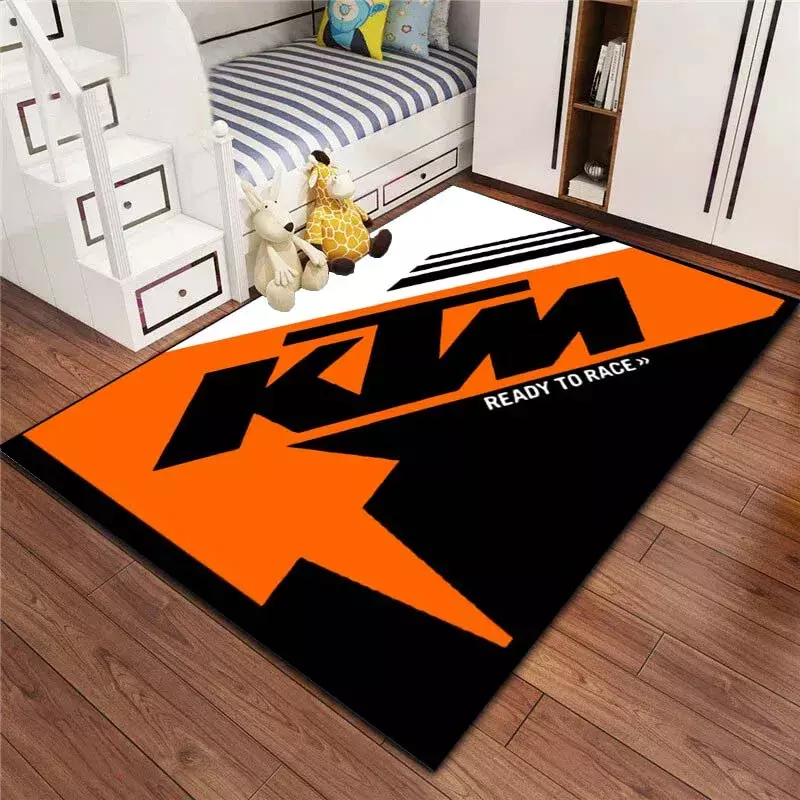 Fashion Motorcycle Carpet K-Ktm 3D Print Area Rug for Living Room Corridor Bedroom Doormat Kid Room Floor Mat Decorative Gifts