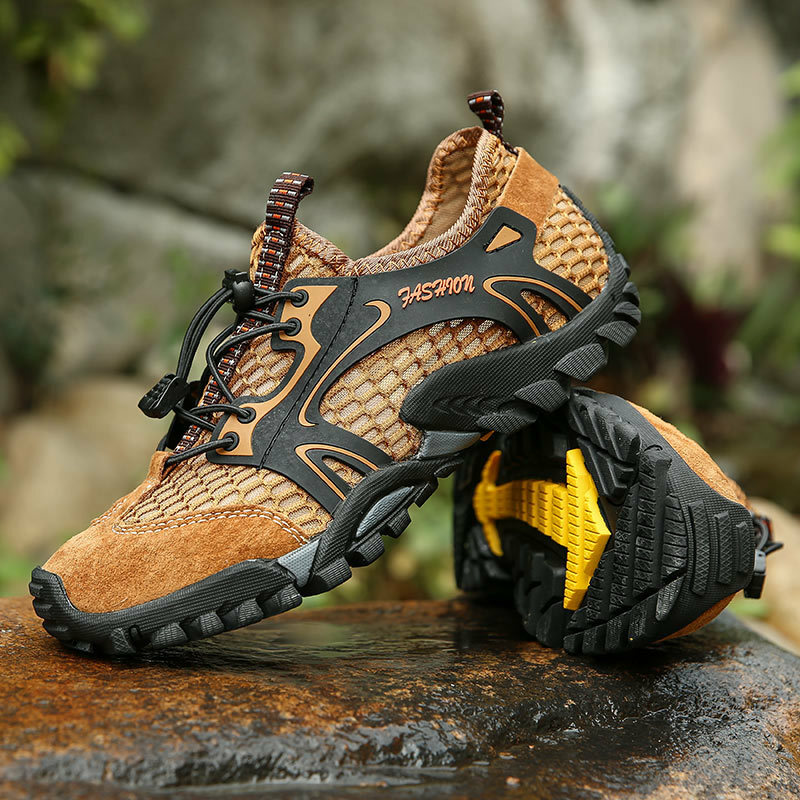 Zapatos de senderismo de ocio al aire libre para hombre, zapatos de senderismo, zapatos de playa para vadear, zapatos deportivos de escalada en roca de secado rápido