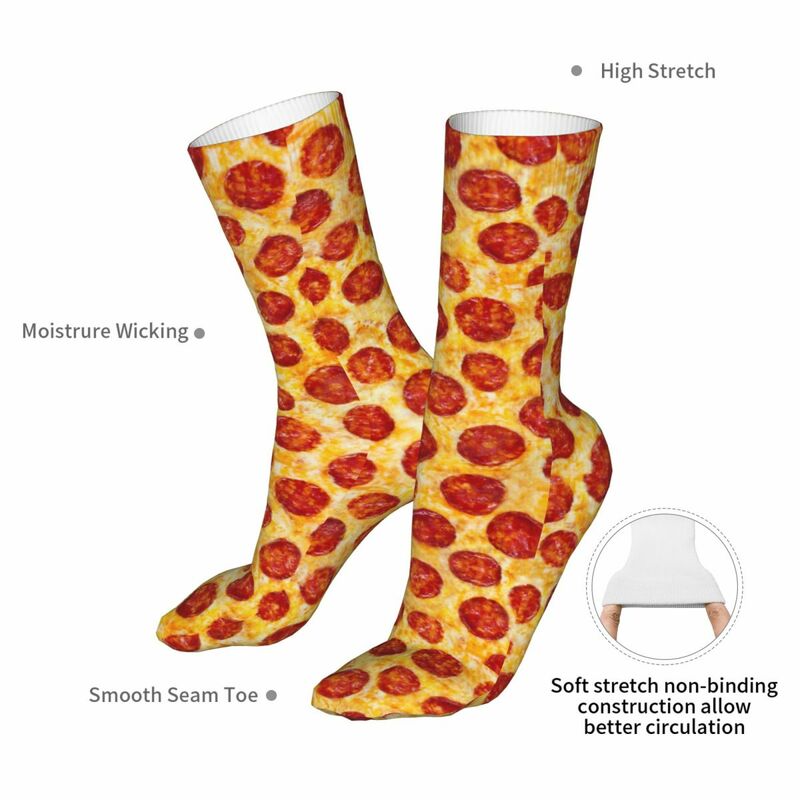 Calzini sportivi da donna Pepperoni Pizza Party Food Socks Cotton New Woman Sock