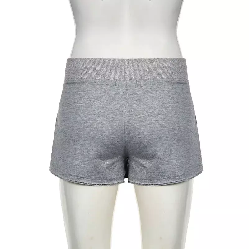 Sporty Activewear Casual Bandage Shorts Slim Basic Solid Low-Waisted Shorts Women 2024 Summer Fashion Streetwear Ladies