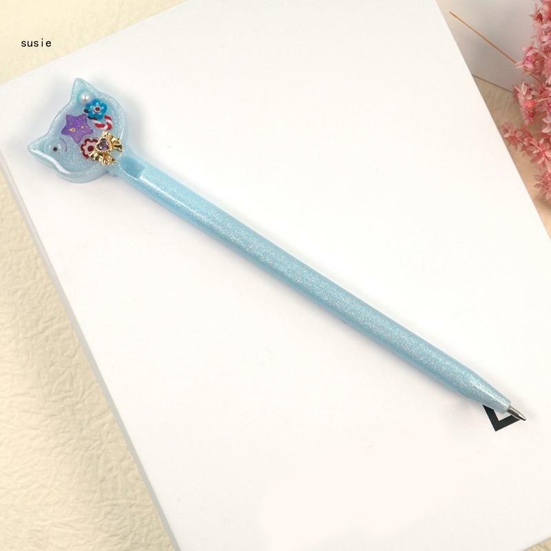 X7YA Ballpoint Pen Silicone Mold Dried Flower Decorative Pen Mold DIY Crafts Tool