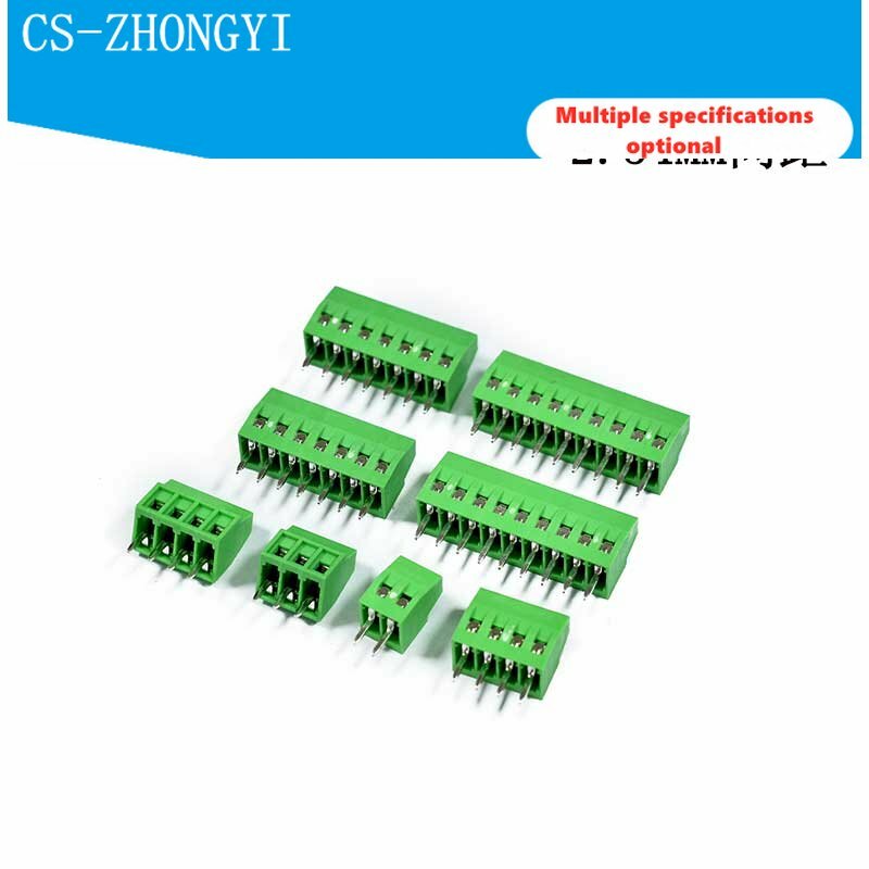 2PCS 120 screw type PCB wiring terminal DG308 wiring terminal KF128 spacing 2.54mm2/3/10P plug-in