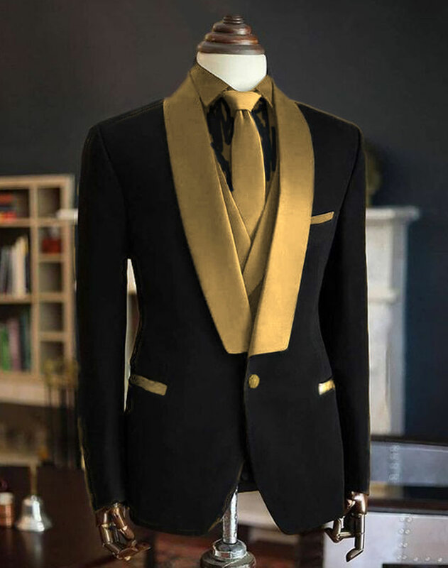 Blazer in velluto da uomo Business Blazer formale con collo a scialle a bottone singolo per abbigliamento da uomo