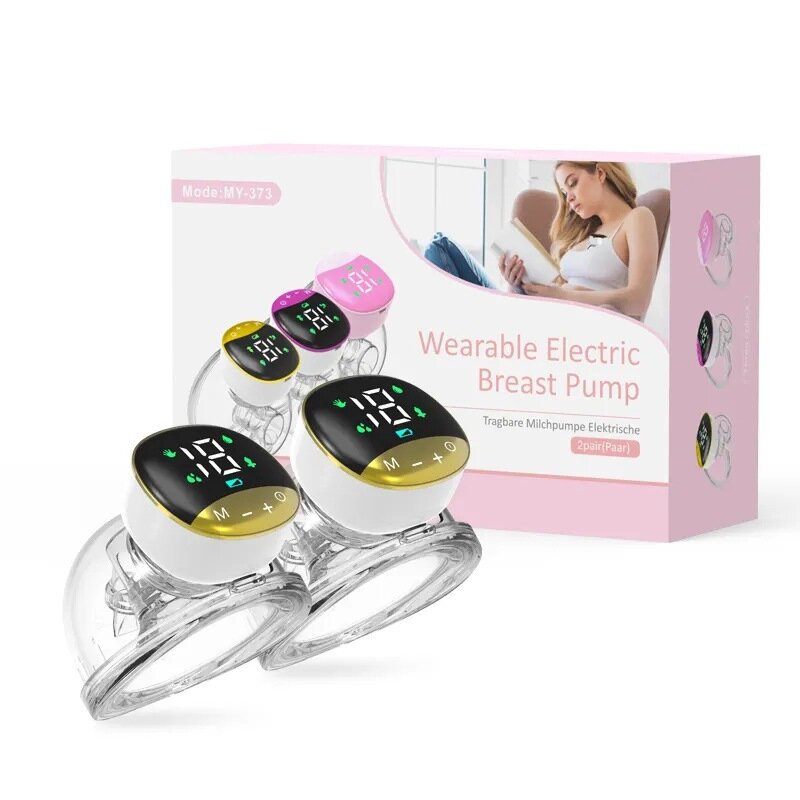 New LCD Electric Wearable Breast Pump Automatic Hands-free Silent USB Rechargeable Milk Extractor Baby Breastfeeding BPA Free