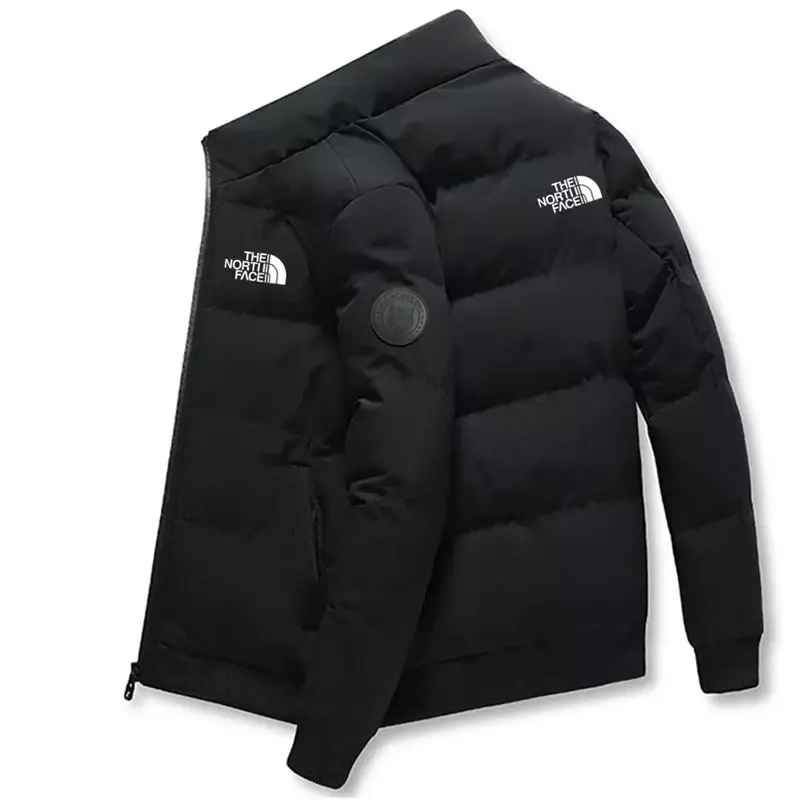 Зимняя мужская куртка 2024, модная повседневная куртка с воротником-стойкой, мужской пуховик, теплая куртка, Мужская Утепленная спортивная куртка для улицы