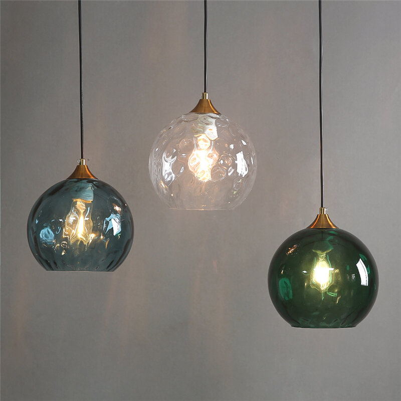Plafonnier LED Suspendu en Forme de Boule de Verre au Design Moderne, Luminaire Décoratif d'Nik, Idéal pour une Chambre à Coucher, une Salle à Manger, une Cuisine ou un oral et