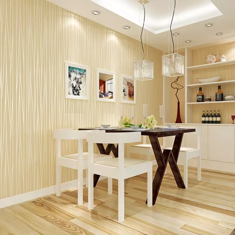 Papel tapiz no tejido autoadhesivo, patrón de rayas verticales minimalistas modernas, papel de pared para decoración del hogar