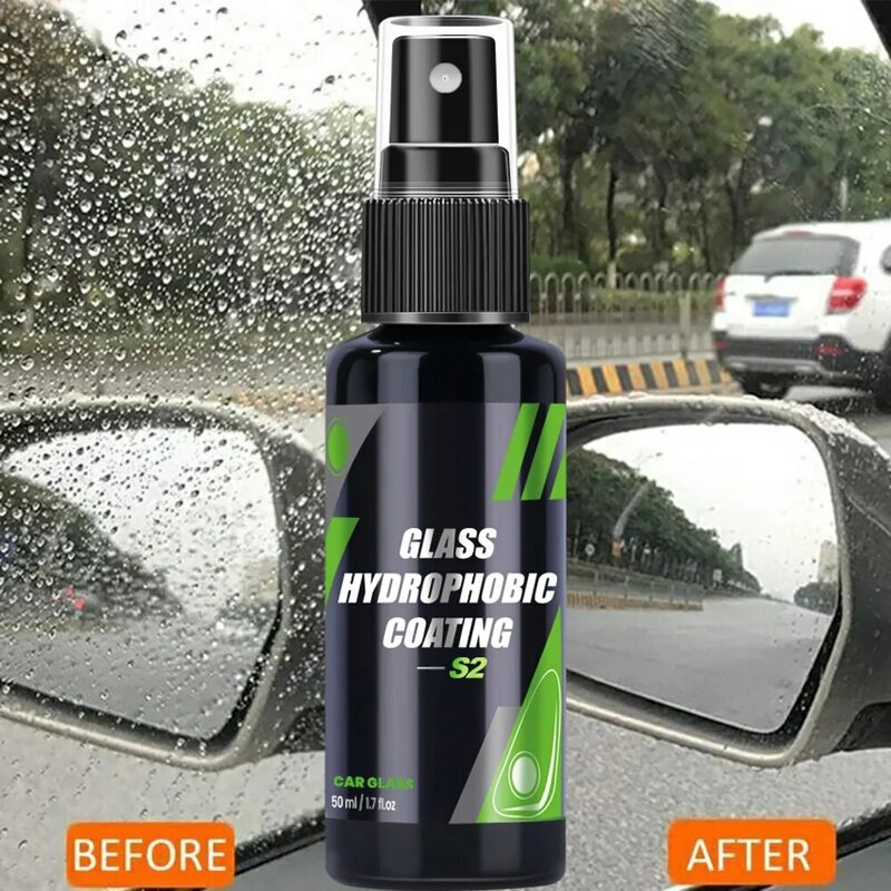 Glass Hydrophobic Coating Spray Rain Repellent Automotive Antirain Clear View Nano Waterproof Agent Car Care Detail S2