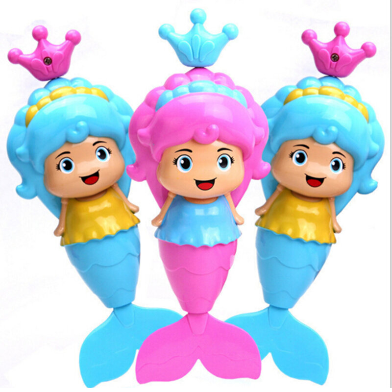 Nieuwe Bad Toy Leuke Mermaid Clockwork Dabbling Drijvende Zwemmen Geliquideerd Water Spelen Cartoon Opvoeding Leren Bad Speelgoed