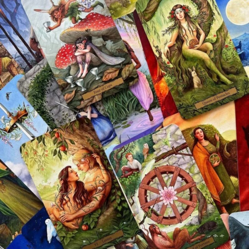 Tarot des Hexen gartens 78 Stück Karten Manifestation und Magie erwarten Sie im Hexen garten 10.3*6cm