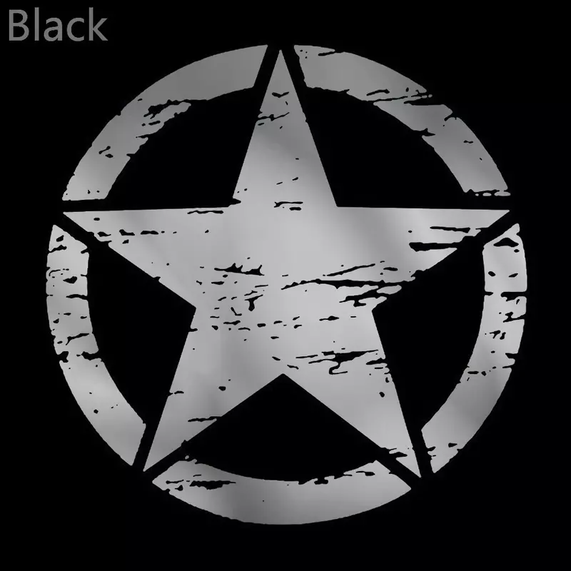 15cm Army Star Hood Off Road Graphic Decal for Jeep Wrangler Automobiles Cute, Stickers on Car Products Sticker Accessories PVC