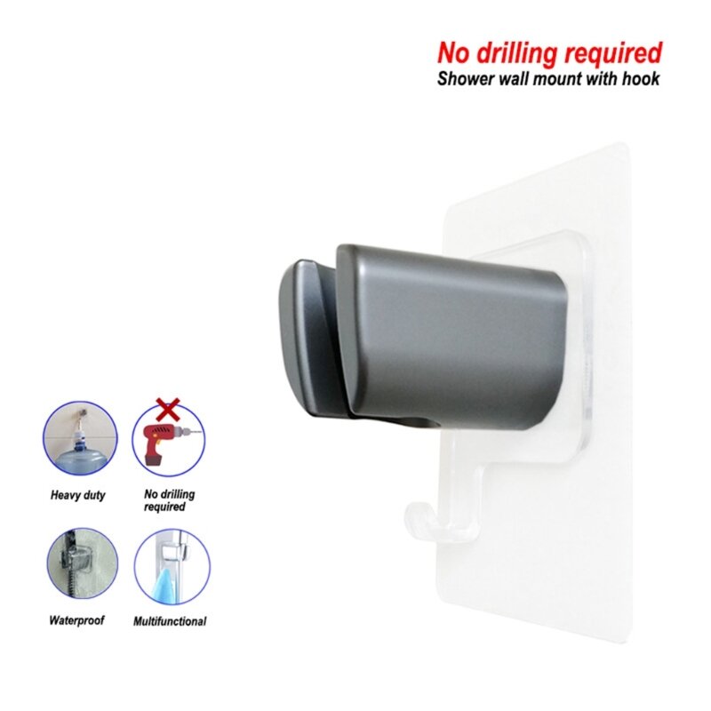 Soporte innovador para cabezal de ducha con succión Práctico soporte para cabezal de ducha montado en la pared Sin daños en las
