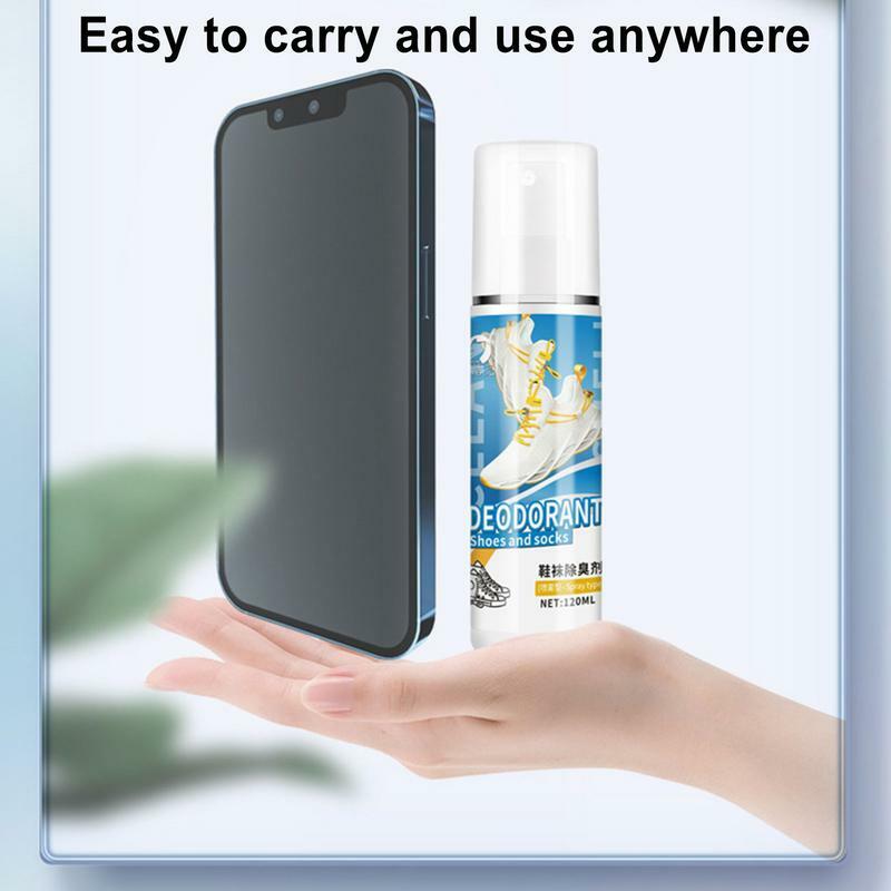 Shoe Odor Remover Spray Desodorante, Remoção de Odor do Pé, Pé Artefato, Meias Care, 120ml