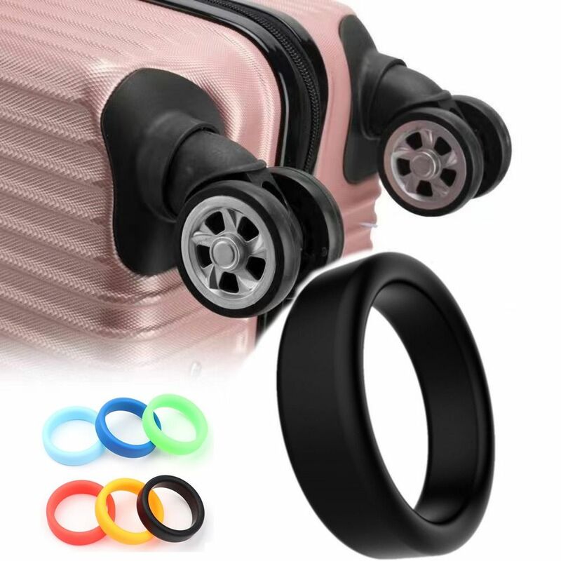 2Pcs Thick Flat Silicone Rubber Ring Tightle Diameter 35mm Stretchable Wheel Ring  Silicone Luggle Wheel Hoops