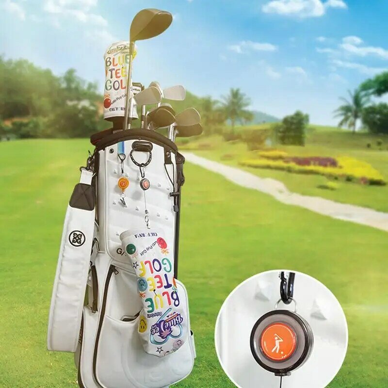 Klip teleskopik Golf gantungan kunci yang dapat ditarik Aksesori Golf tugas berat di lapangan klip multifungsi untuk penutup kepala klub Golf
