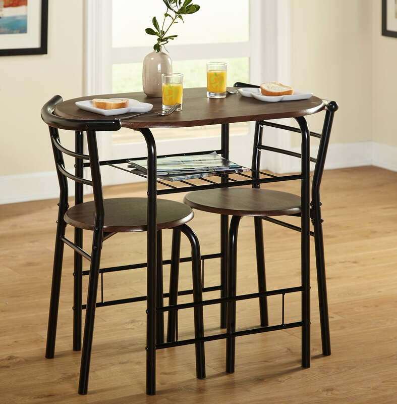 Mesa de jantar com moldura de ferro, mesa de bar com 2 fezes, altura contrária, mesa de café expresso, 3 pcs
