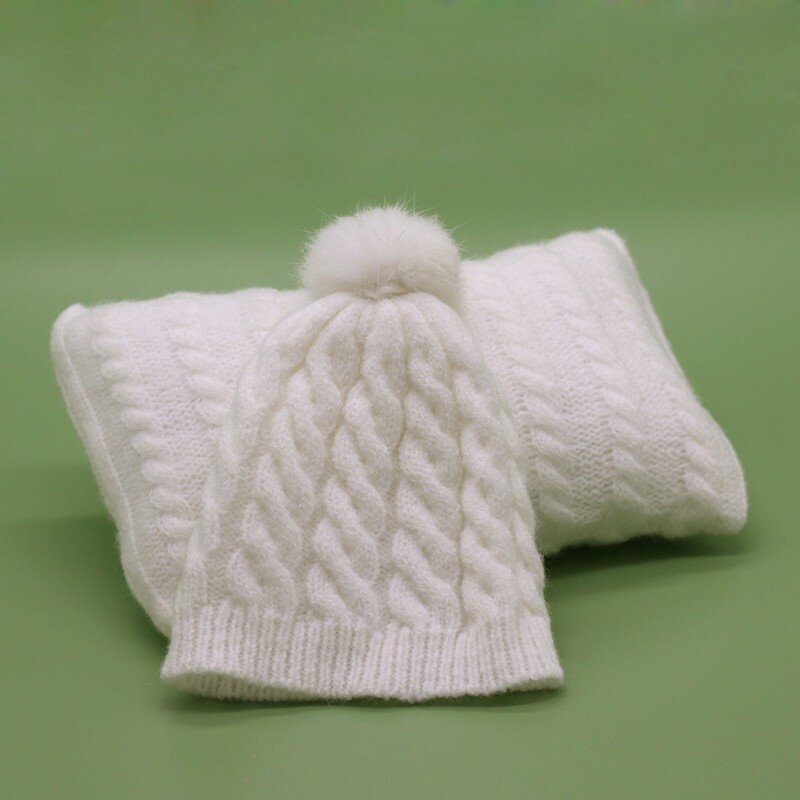 ❤CYMMHCM 신생아 사진 소품, 부드러운 흰색 니트 트위스트 모자 및 베개, 스튜디오 아기 사진 액세서리, 세트당 2 개