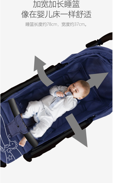 باوهاو ديلوكس نظام السفر عربة أطفال خفيفة قابلة للطي