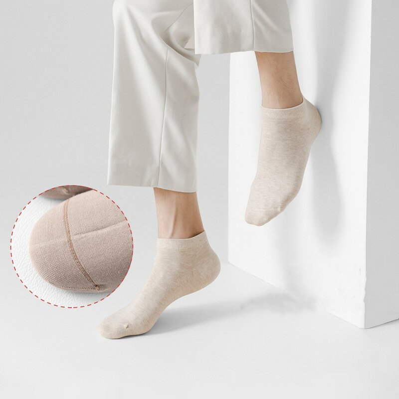 Hoge Kwaliteit Katoen Mannen Korte Sokken Business Comfort Ademend Sokjes Mannelijke Sok Casual Low Cut Sok Effen Kleur Groothandel
