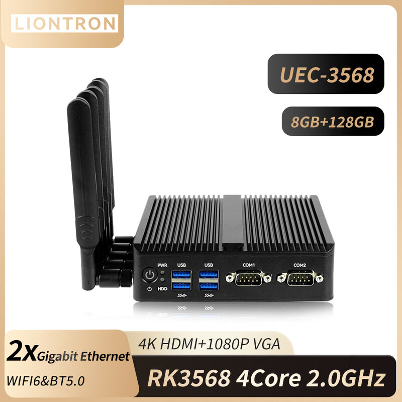 Liontron-Mini PC Rockchip ARM RK3568, ordenador Industrial de cuatro núcleos, 64 bits, SDK, código abierto, Industrial, Android, Linux