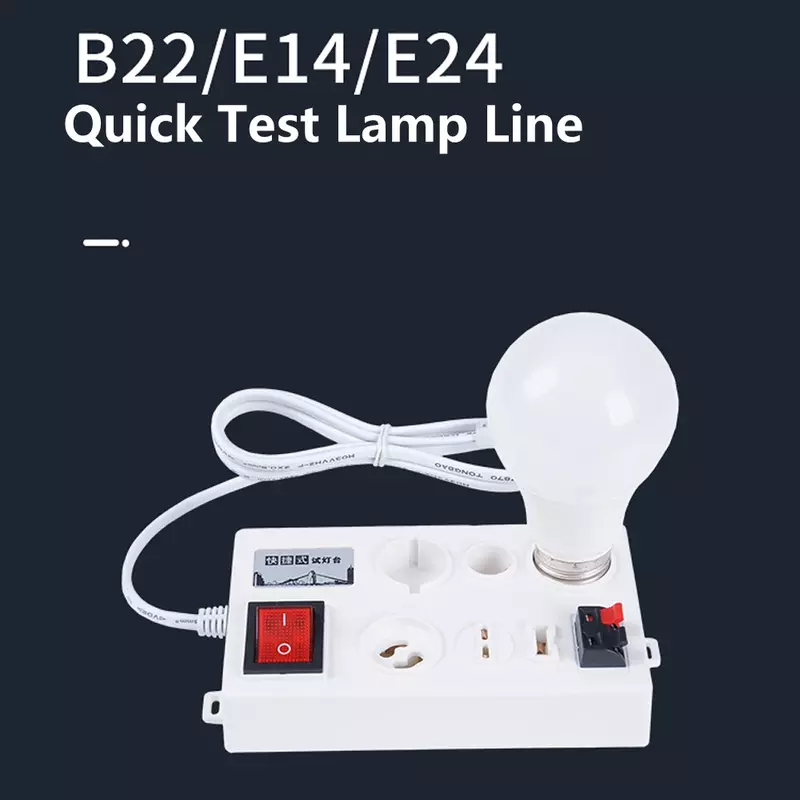 Soporte de lámpara de prueba rápida multiinterfaz, probador de bombilla Led de 12 puertos, probador Lcd Led versátil para lámpara E27, B22, E14