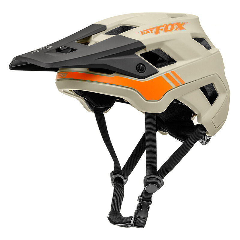 Шлем горный BATFOX, велосипедный шлем, черный цельноформованный, вместительный велосипедный шлем для горных велосипедов для мужчин