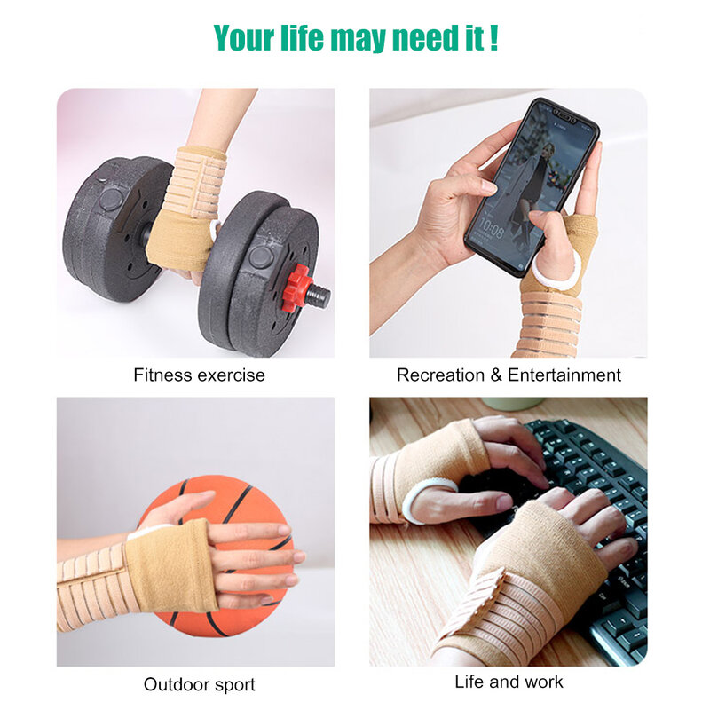 1Pair Fingerless Compression Glove Arthritis Therapy Glove Soft Wrist Brace Typing Women Men Carpal Tunnel Brace Glove Pressure