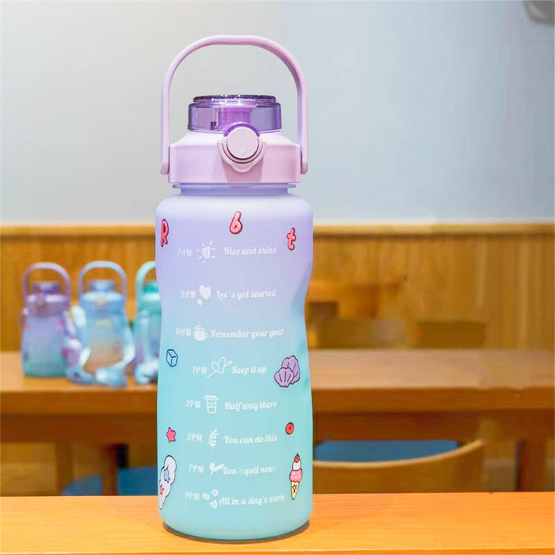 Бутылка для воды для спорта на открытом воздухе, большая емкость 2 литра