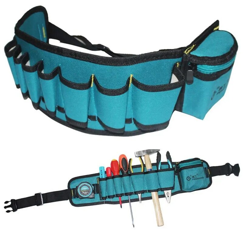 Multi-กระเป๋าเอวกระเป๋าเครื่องมือช่างไฟฟ้าปรับที่เก็บอุปกรณ์เข็มขัดกระเป๋าแบบพกพากระเป๋า