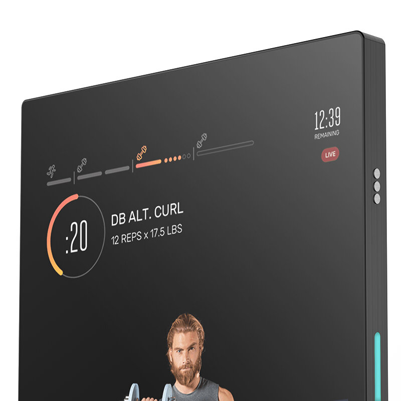 Podłogowa stojąca inteligentny ekran dotykowy Lcd 43 Cal siłownia interaktywna inteligentna magiczne lustro Fitness z systemem Android Wi-Fi