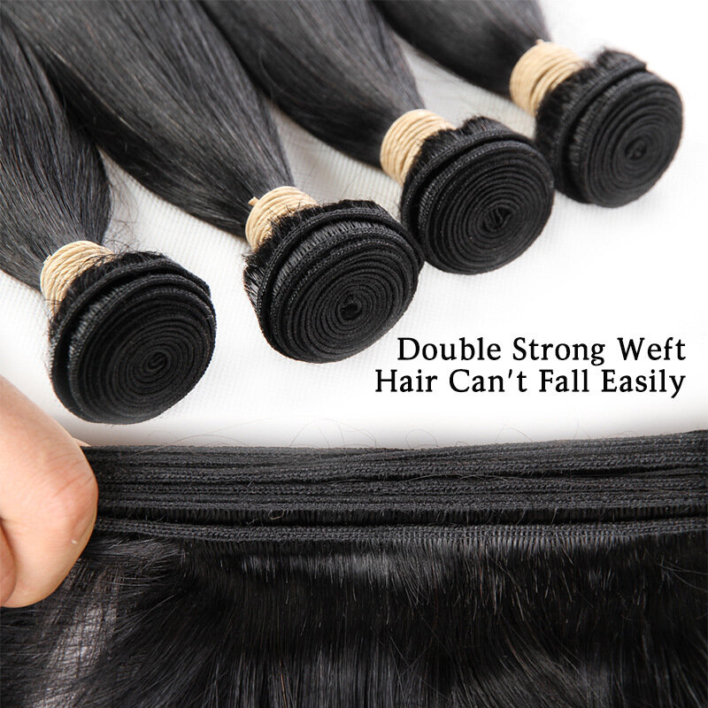 Proste 50-calowe wiązki włosów ludzkie włosy splot wiązki naturalne czarne długie proste włosy ludzkie 100% Remy ludzkich włosów