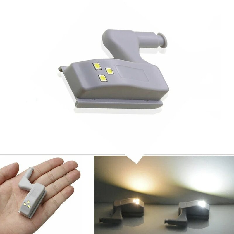 LED Smart Touch Indução Gabinete Luz, Armário Inner Dobradiça Lâmpada, Sensor Luz, Luz Da Noite, Armário, Roupeiro