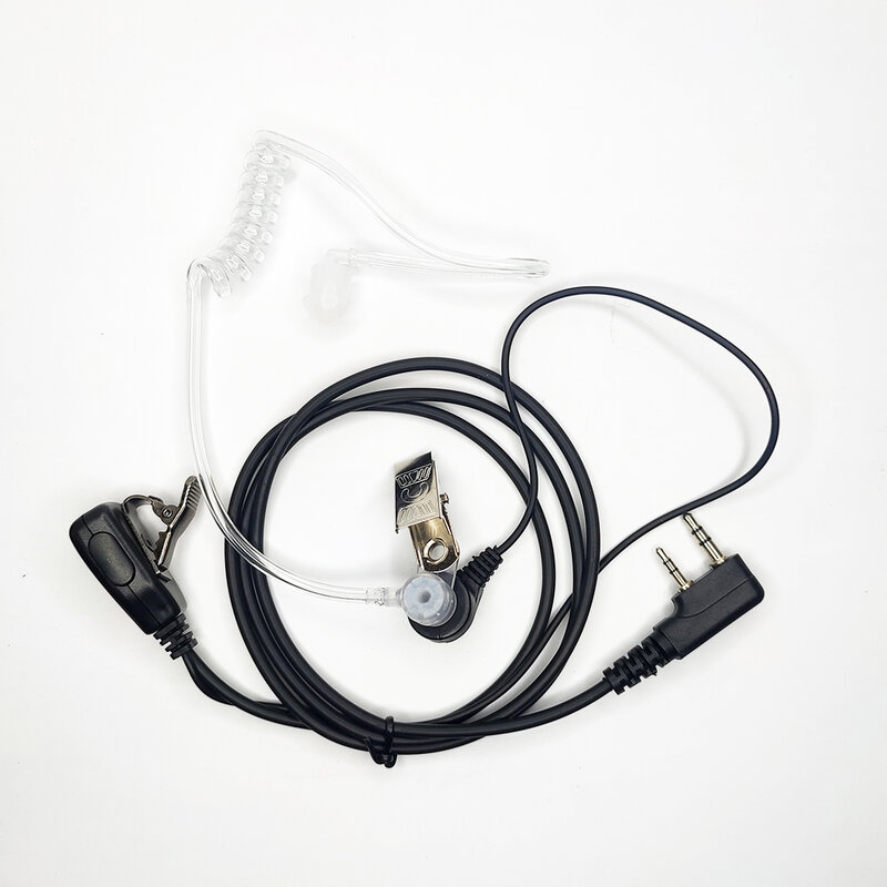 2-pinowy zestaw słuchawkowy z rurka powietrzna akustyczną typu K Walkie Talkie BAOFENG UV5R UV82 UV-17 UV-20 UV-22 UV-5RH dwukierunkowe słuchawki z mikrofonem