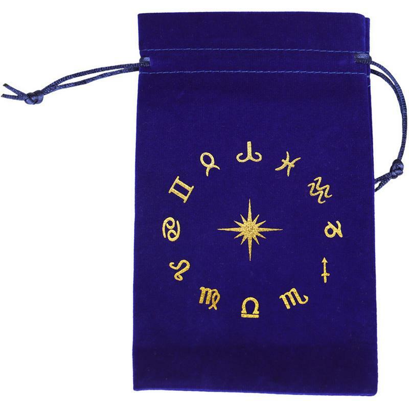 Bolsa de almacenamiento de cartas de Tarot, cubierta de cartas de terciopelo, bolsas con cordón de cristal, cubierta de Tarot de dados, bolsas de uso múltiple