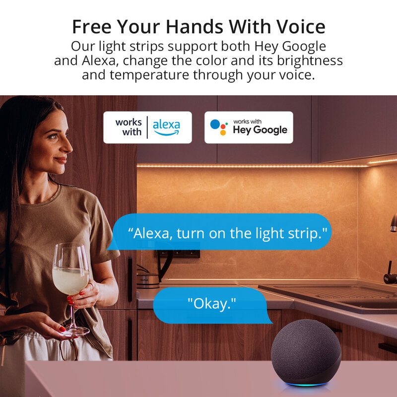 Светодиодная лента L2 с Wi-Fi, гибкая Водонепроницаемая лампа RGB с адаптером для подсветки, изменение цвета, для Alexa Google Home Яндекс, 12 В постоянного тока