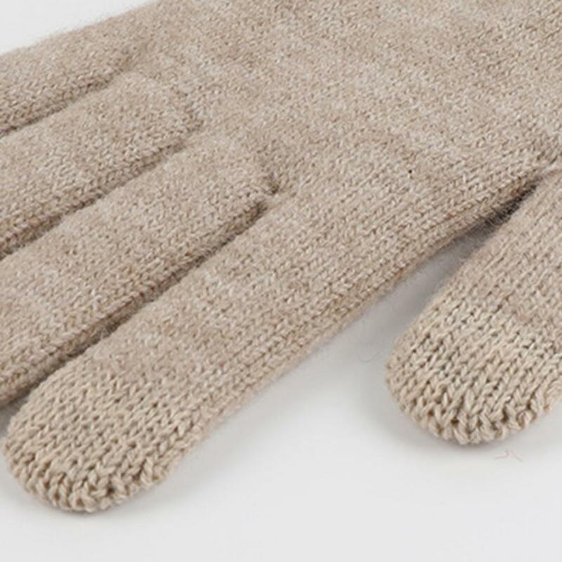 Unsiex-Conjunto de guantes de invierno para exteriores, gorro, bufanda, calentador de cuello, grueso, elástico, antideslizante, protección de manos y cabeza, 1 Juego