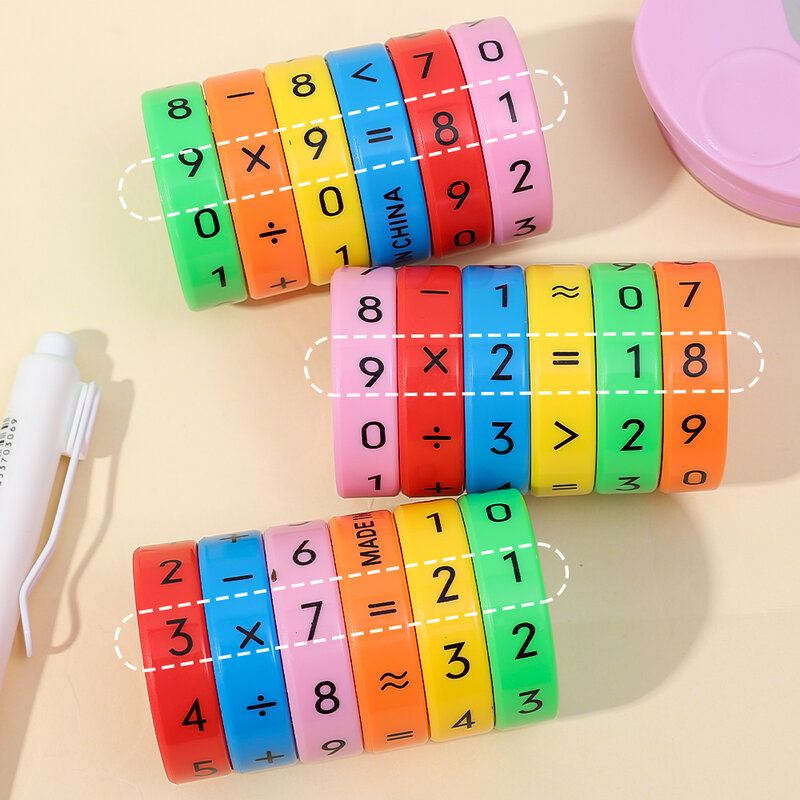 1-3 pezzi di intelligenza aritmetica giocattoli per la prima educazione per bambini Puzzle cubo aritmetica giocattoli cilindrici digitali rimovibili