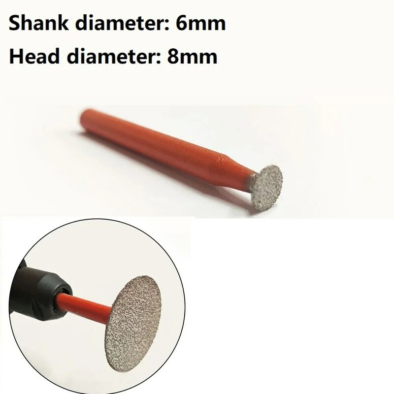 Alat abrasif kepala Gerinda berlian titik terpasang 8-30mm, kepala pemotong batu giok alat pemoles untuk pertukangan di kayu