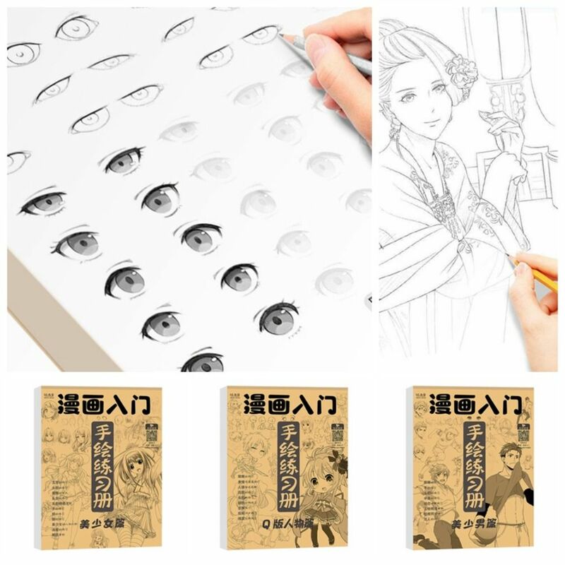 Comics Girl Boy Hand Painted Tutorial Book Sketching Practicing Art Copy Practice Book Learning Anime Characters Drawing Book