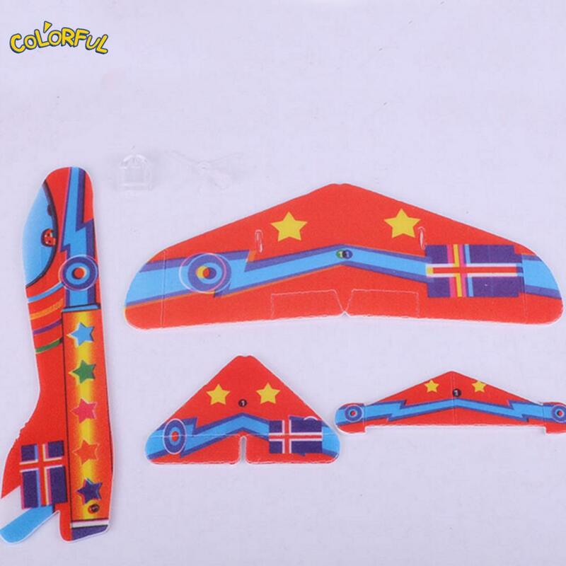 Ztoyl 18.5*19cm estiramento voando planador aviões avião crianças brinquedos jogo barato presente diy conjunto modelo brinquedos educativos